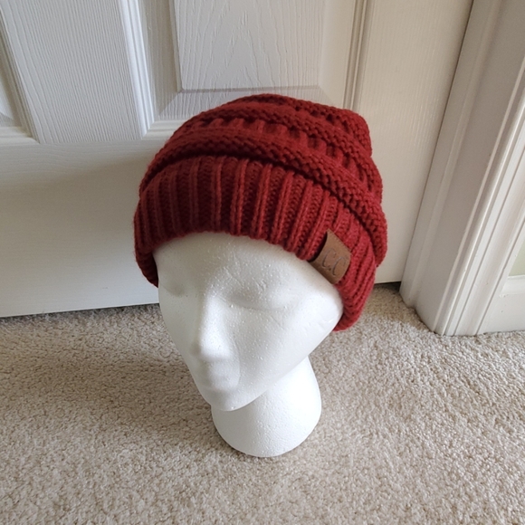 C.C Accessories - NWOT C.C Knit Beanie with Ponytail Hole